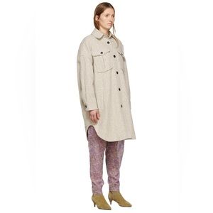 Off-White Wool Obira Coat by Isabel Marant